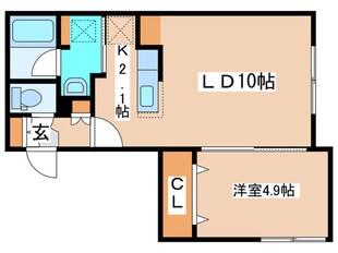 カルティス北郷の物件間取画像